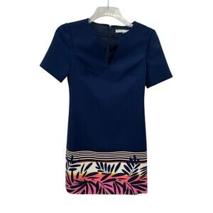 Trina Turk Claressa Dress Printed Hem Size 2